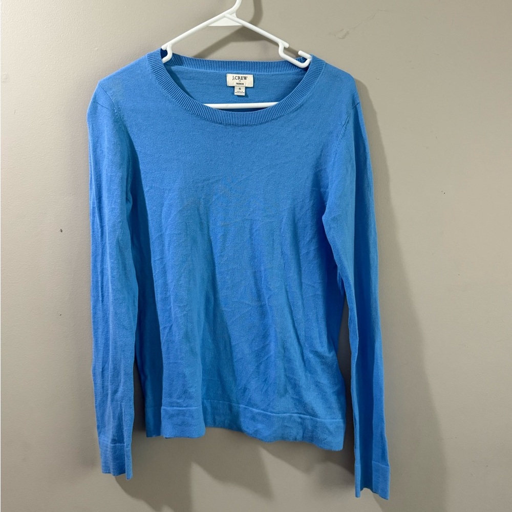 J. Crew Blue Crewneck Sweater 100% Cotton
